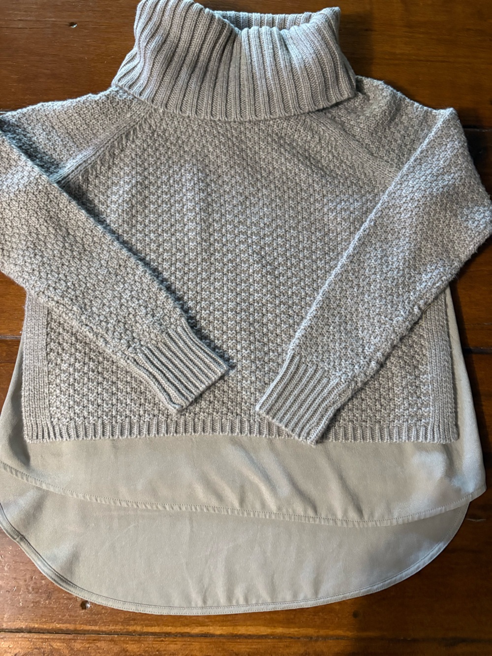 The Limited Light Gray Cowl Neck Sweater